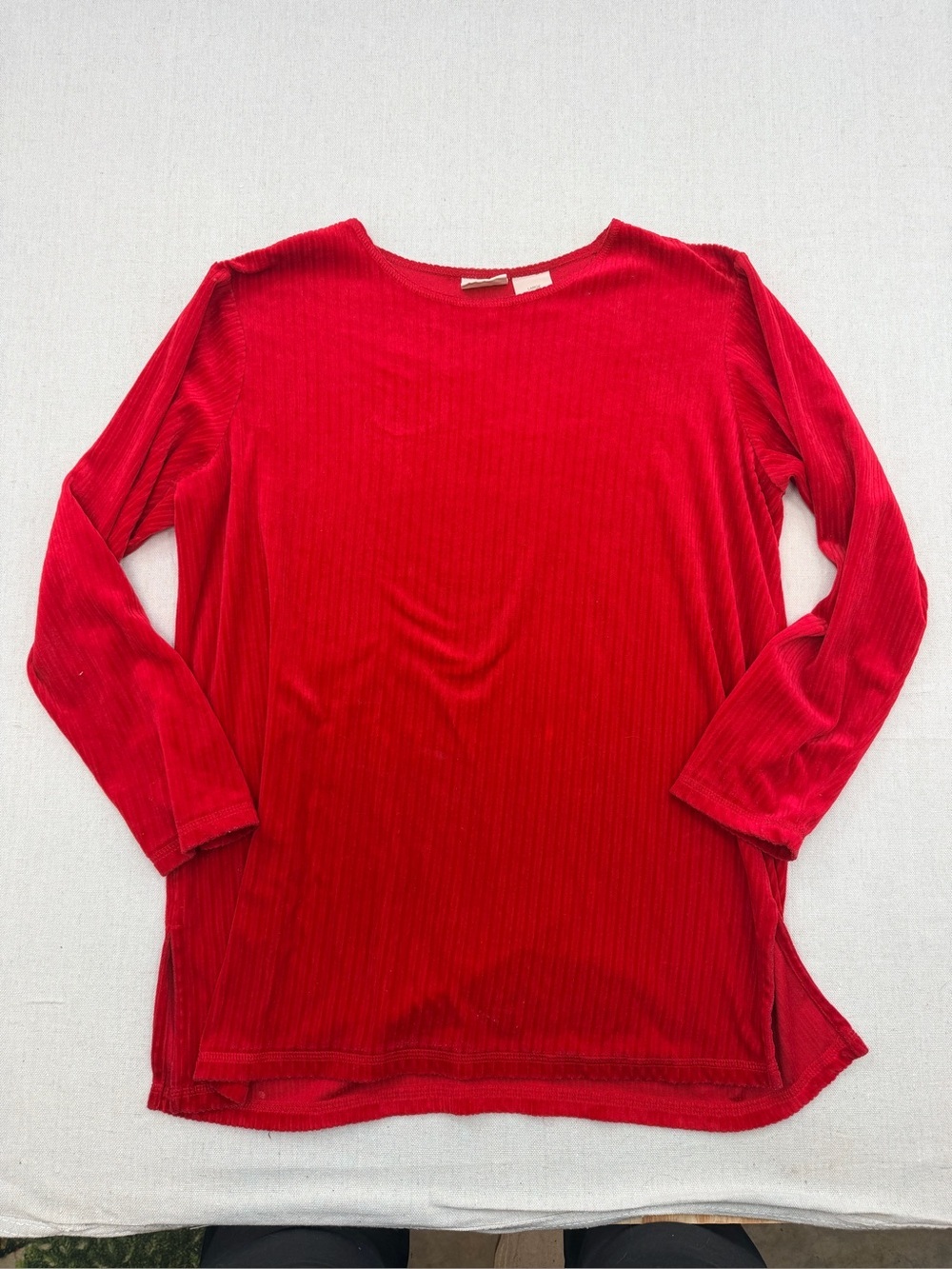 Red  Long Sleeve Top
